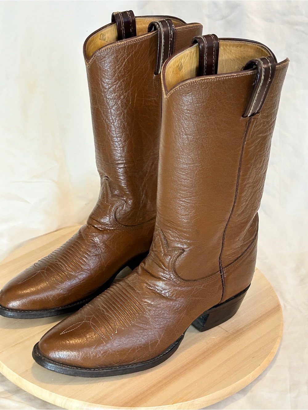 Tony Lama Men’s 3082 Brown Leather Western Cowboy Boots US 9 D